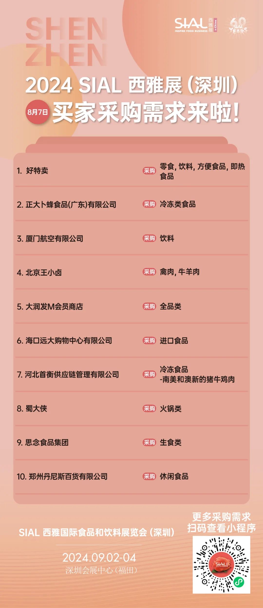 2024 SIAL 西雅國(guó)際食品和飲料展覽會(huì)（深圳）